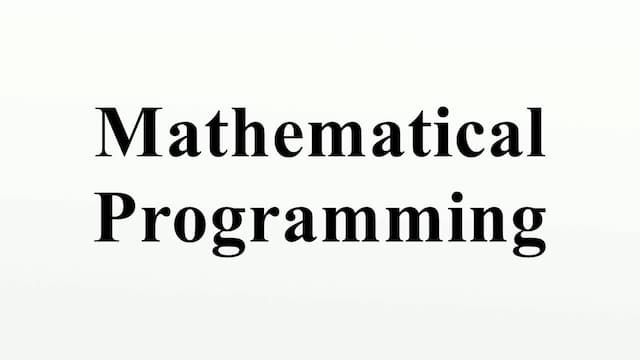 Mathematical Programming Algorithms Assignment