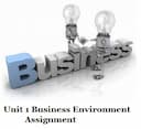 Business Environment Assignment